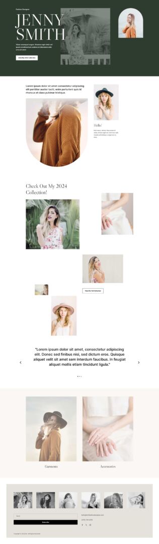 Clothing Designer Layout Pack for Divi