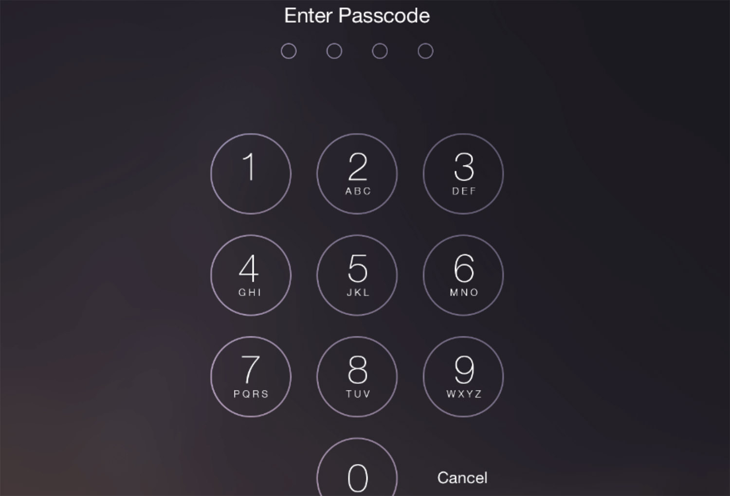 Enter passcode