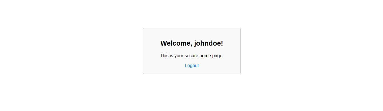 The logged-in user's application homepage opens with a personalized welcome message