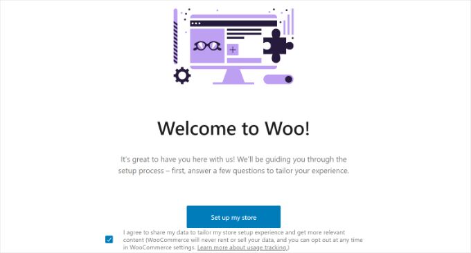 WooCommerce setup wizard