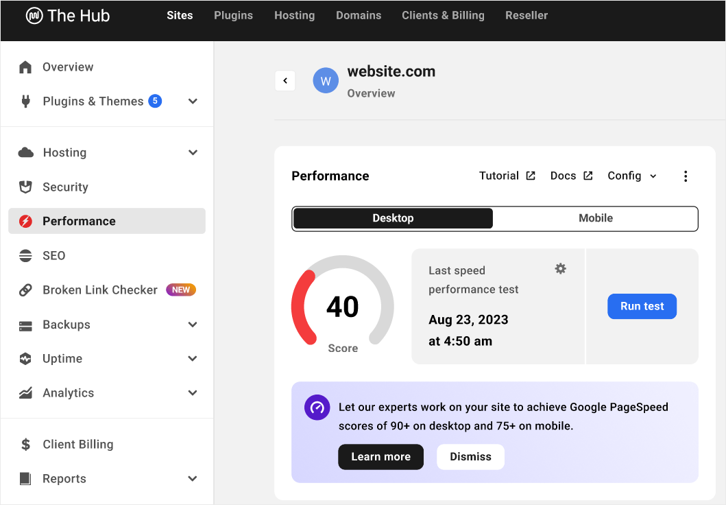 WPMU DEV Services - Site Speed Optimization