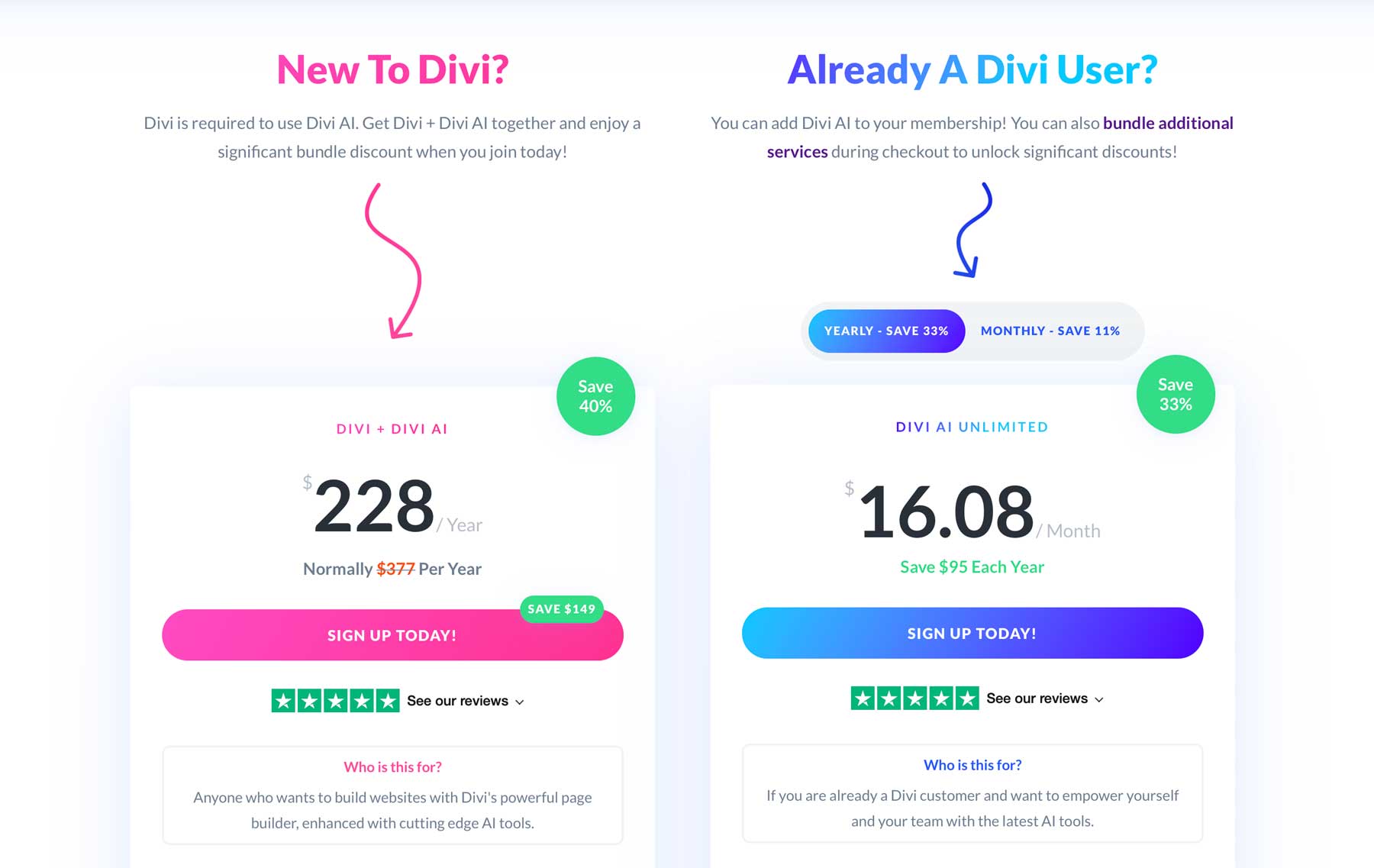 Divi AI pricing