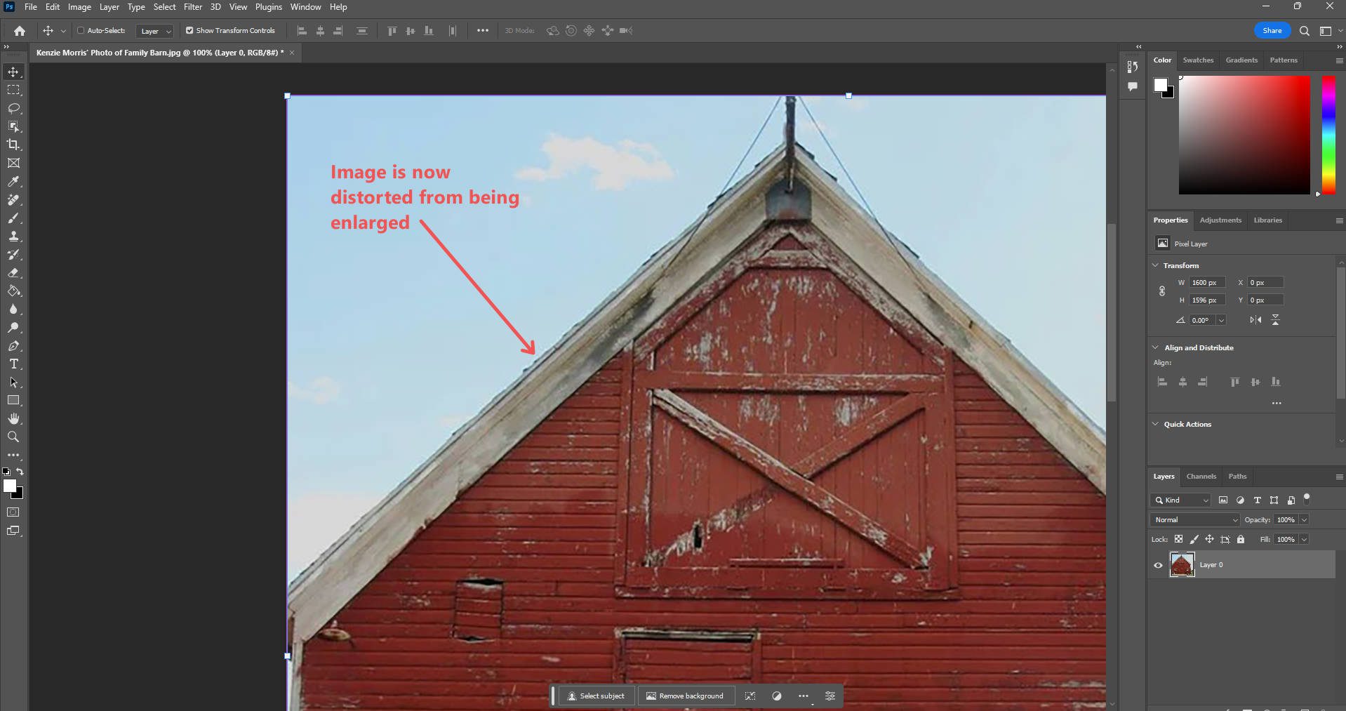 Enlarge Image Photoshop - Steps 4