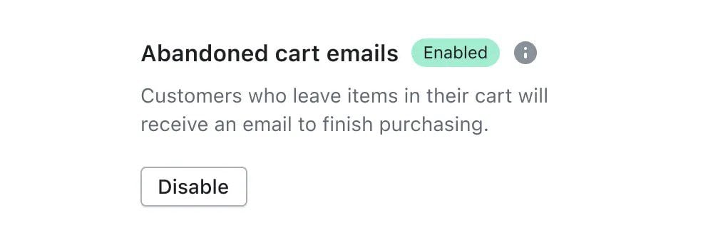 Shopify Abandoned Cart Emails