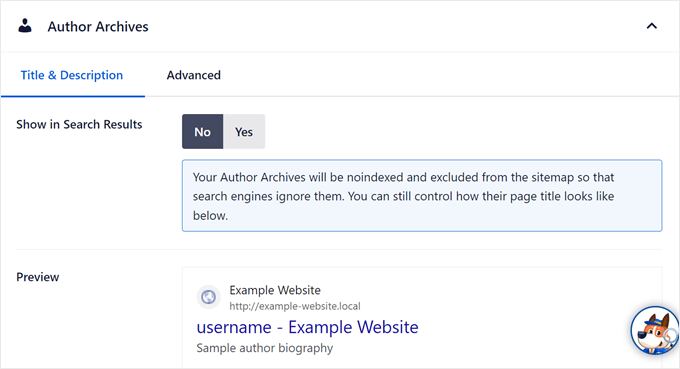 Noindexing the author archive pages in AIOSEO