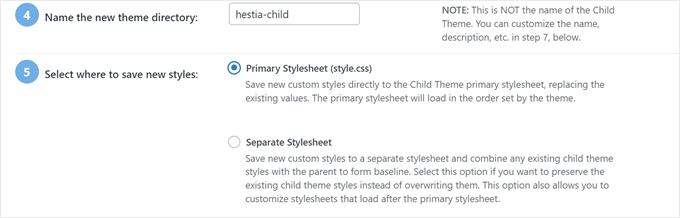 Choosing where to save the stylesheet in Child Theme Configurator
