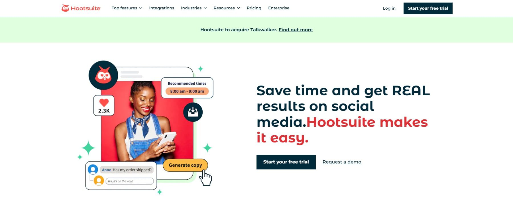 hootsuite ai tools for social media