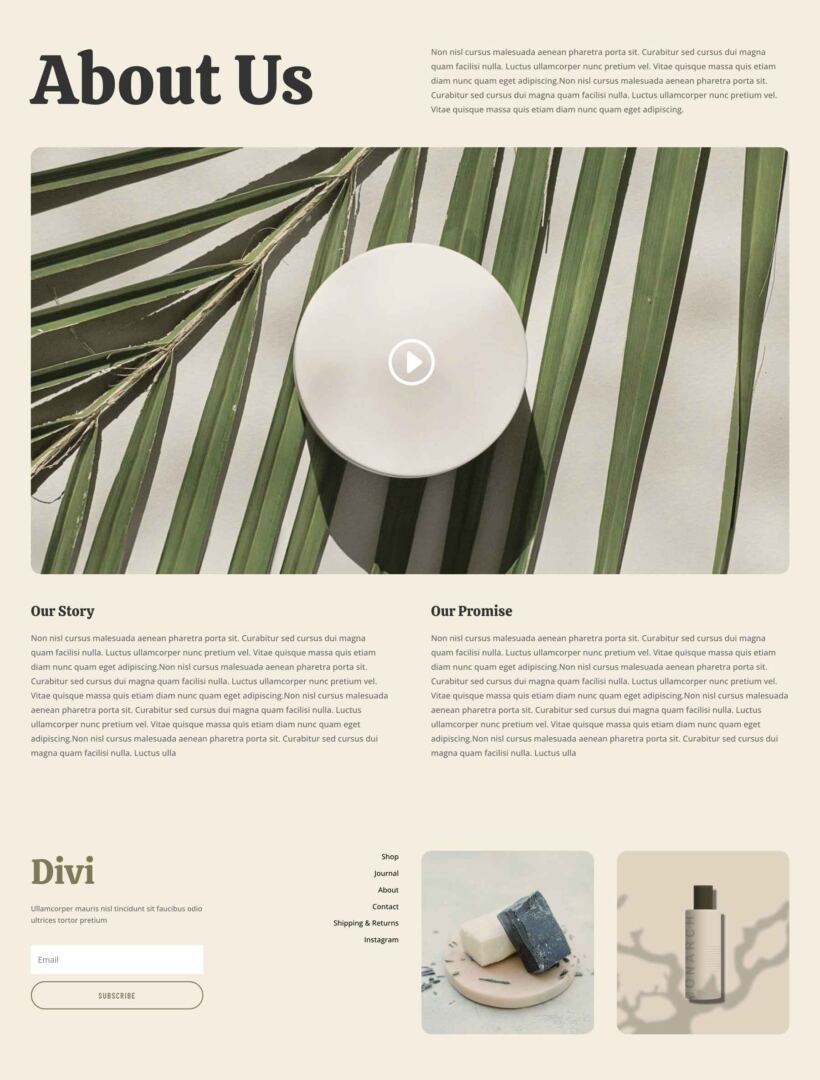 Skin Care Layout Pack for Divi