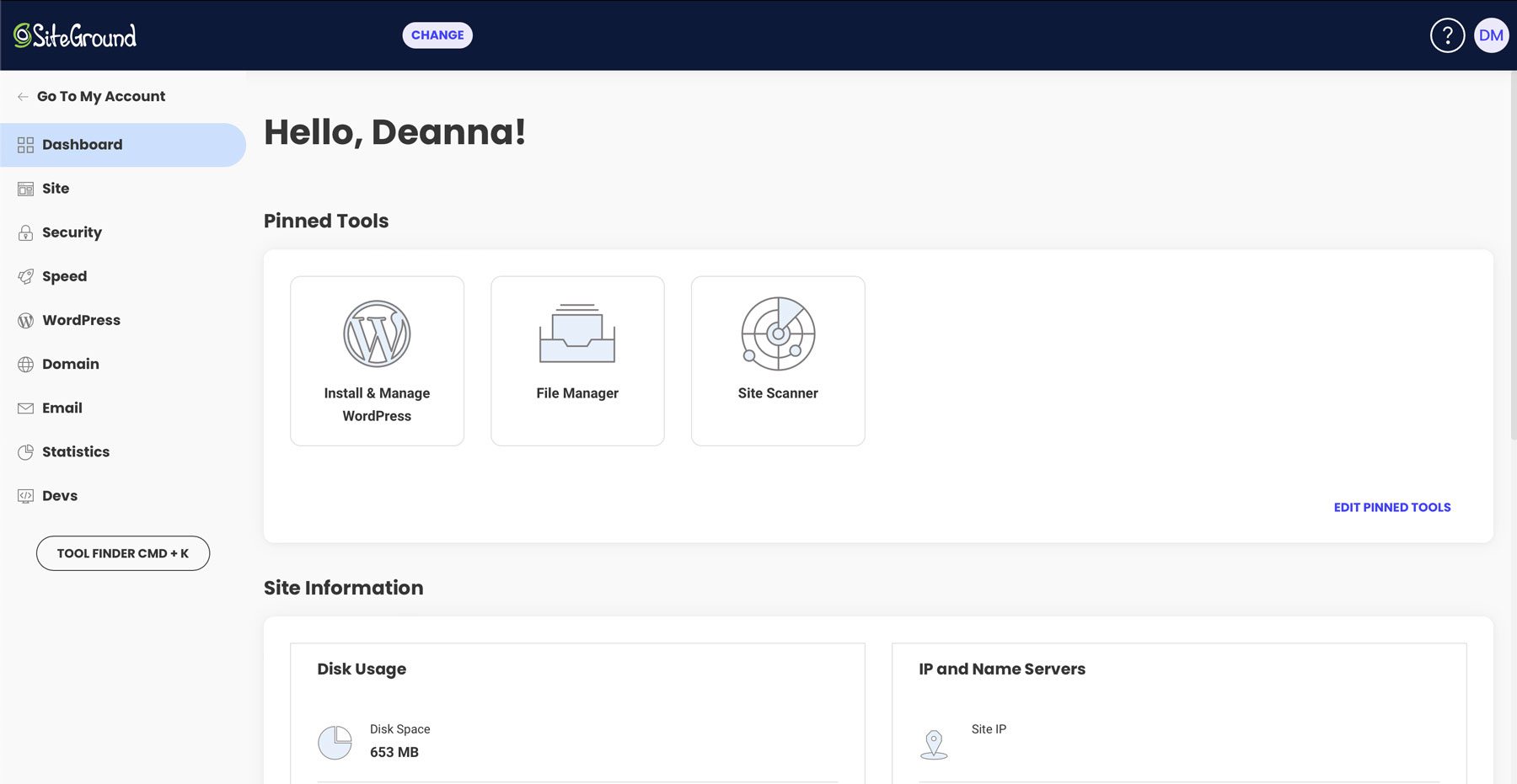 SiteGround Site Tools