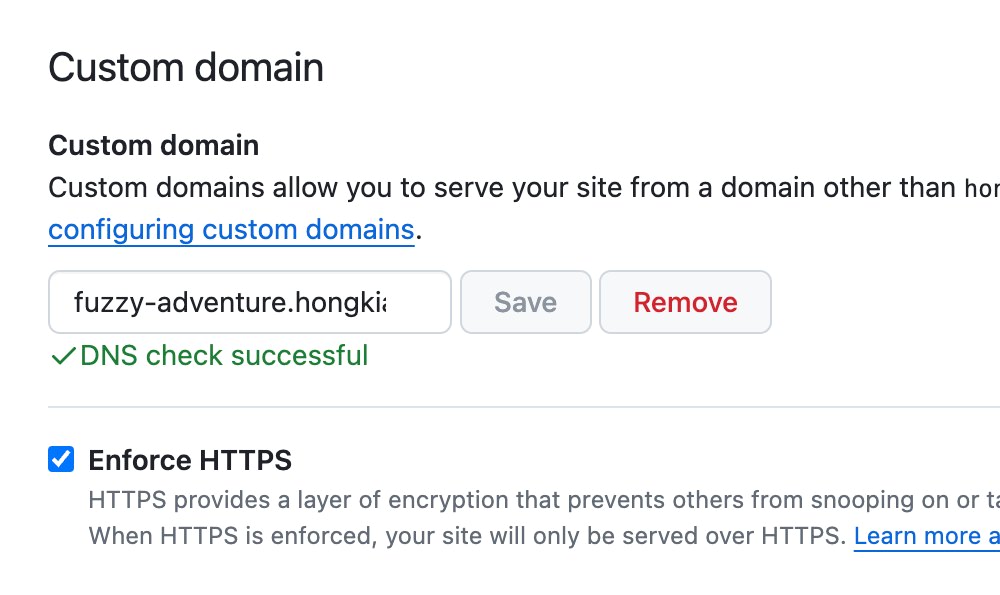 Verifying custom domain in Github repository settings