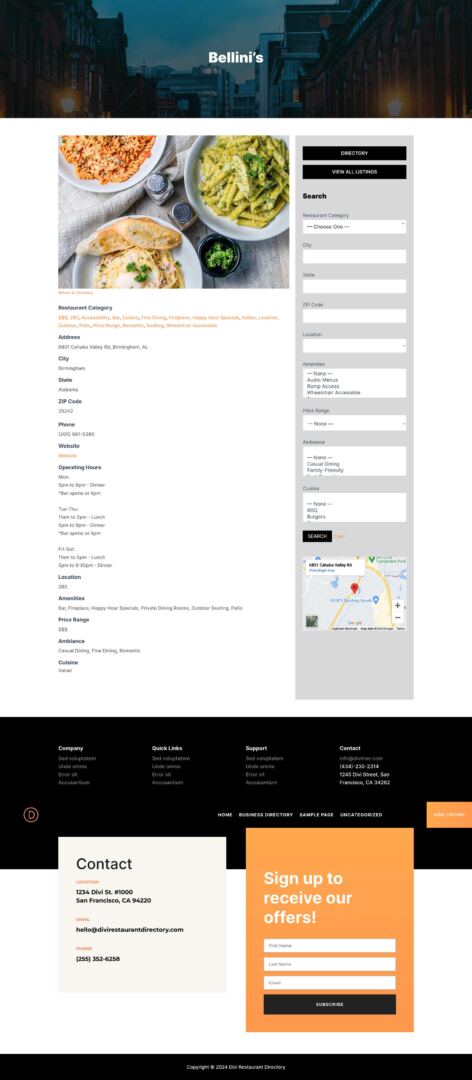 directory website listing page