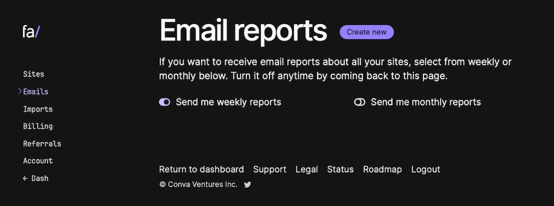 Set up email reports to keep tabs on your analytics more easily.