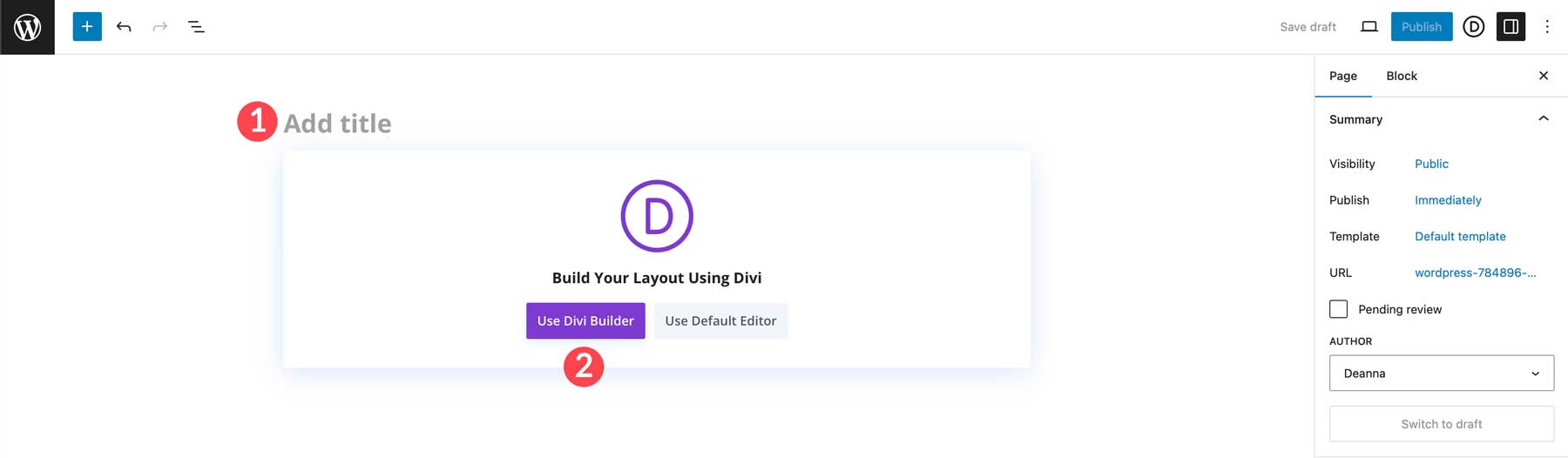 use divi builder