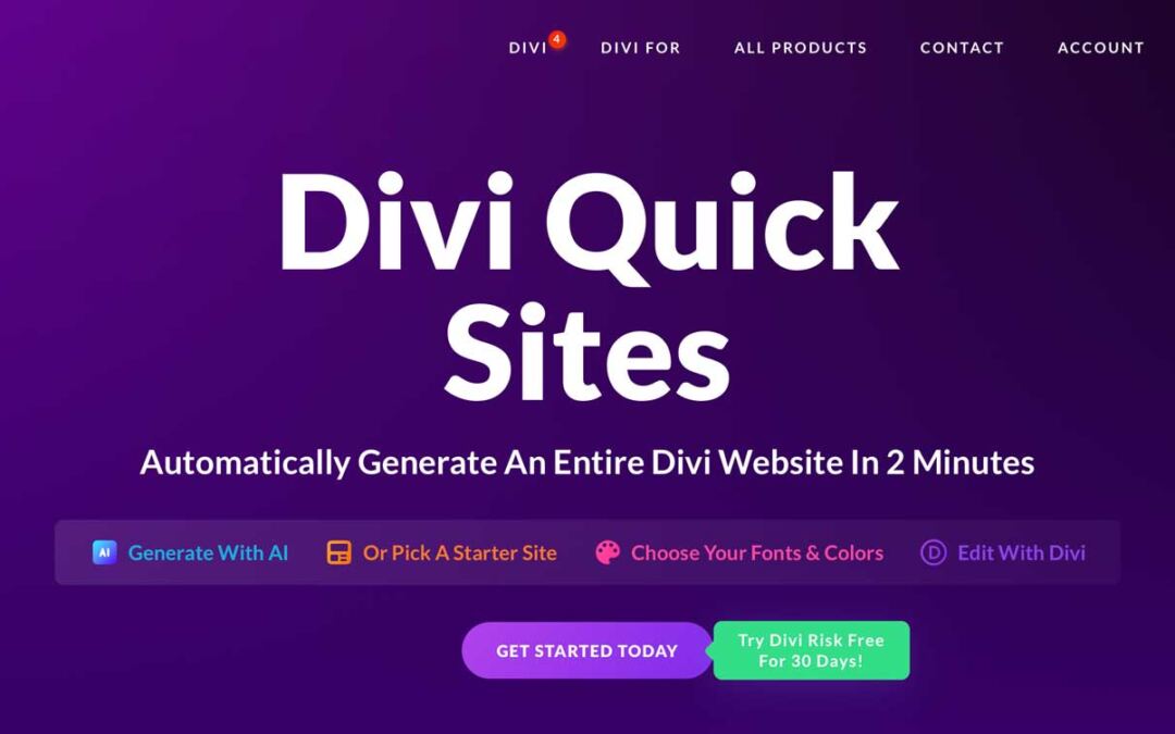 How To Use Divi’s New Starter Websites (Information)