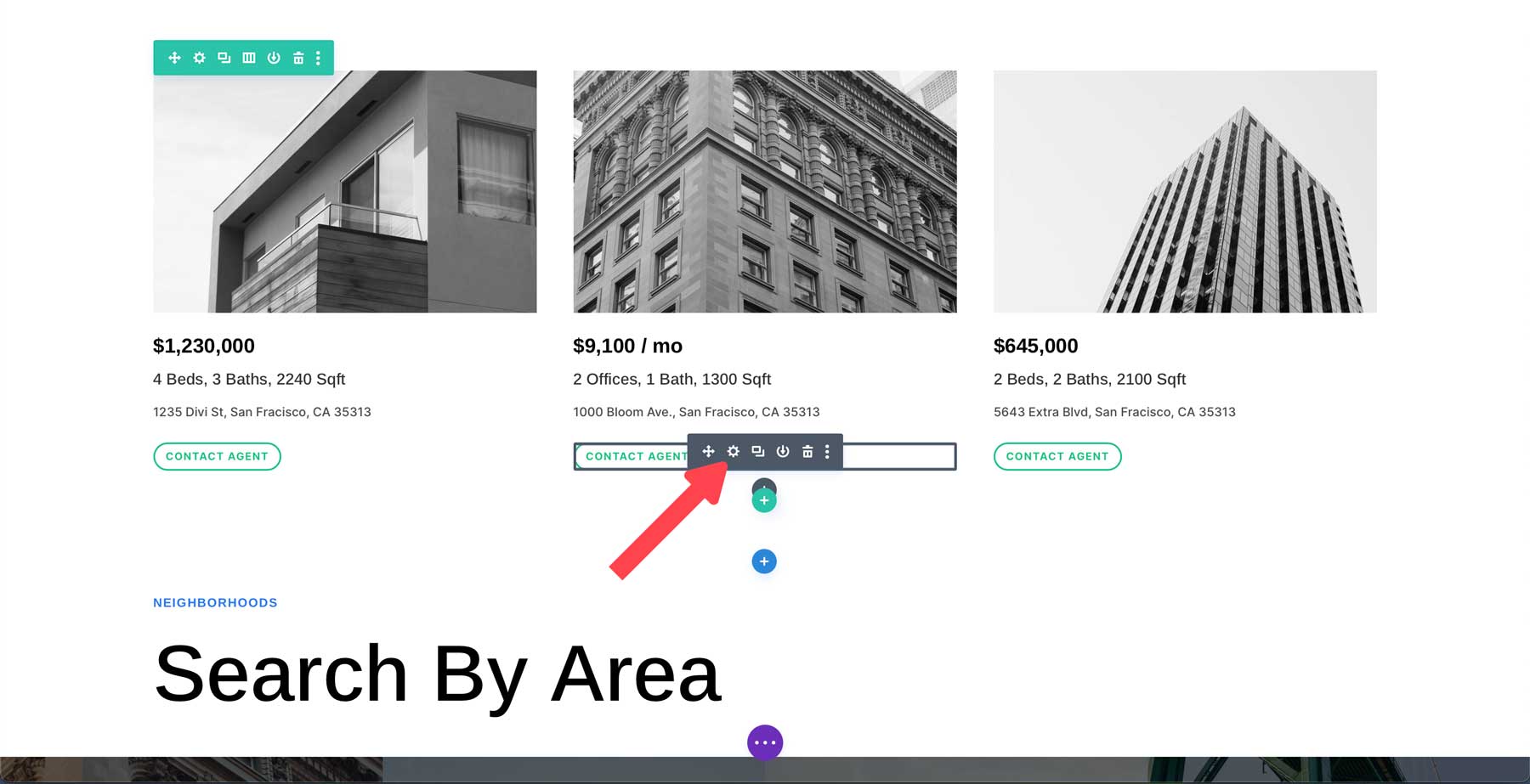 Real Estate starter site for Divi