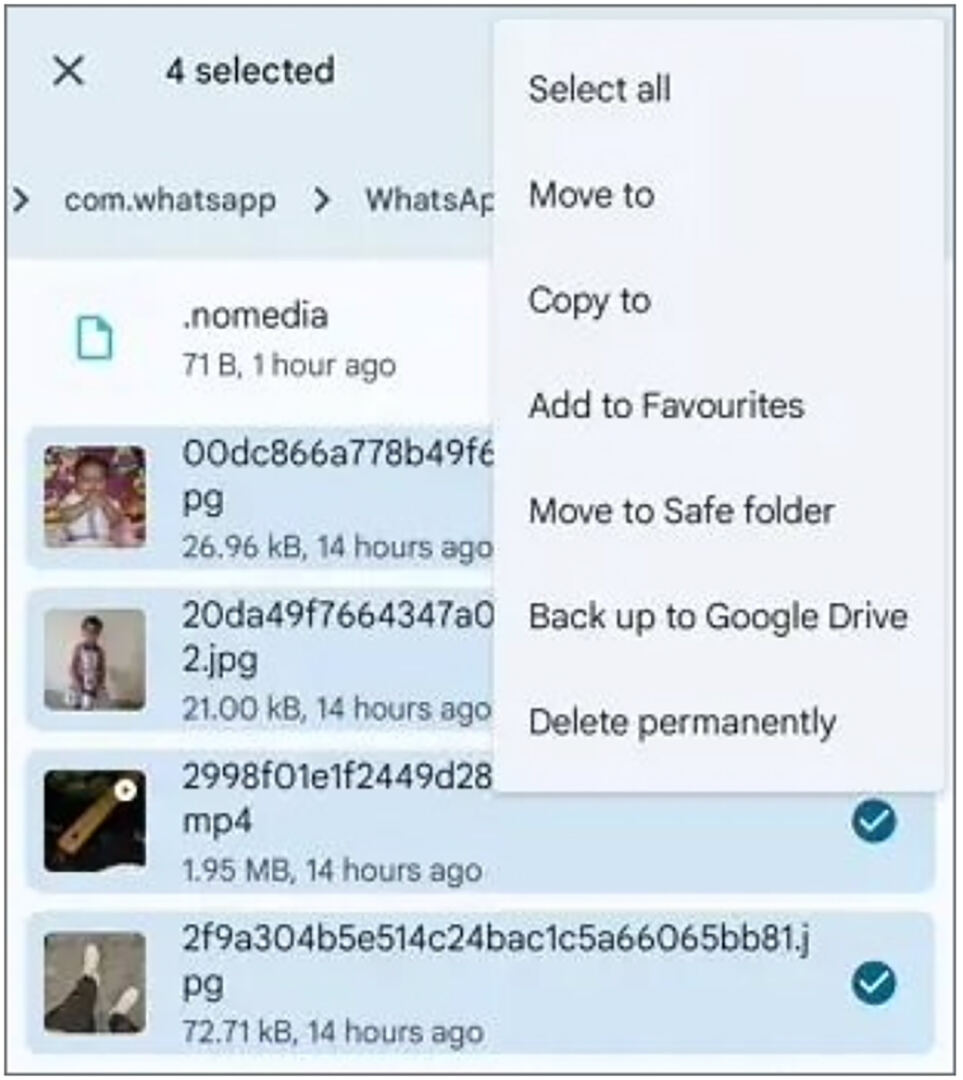 Copying WhatsApp statuses to a new folder