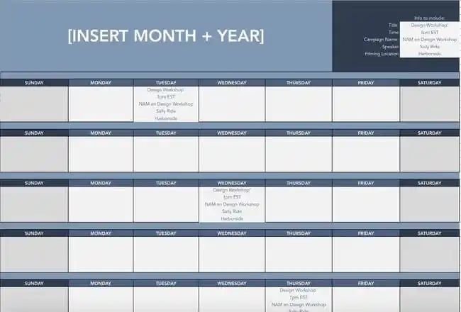 facebook live schedule for marketing