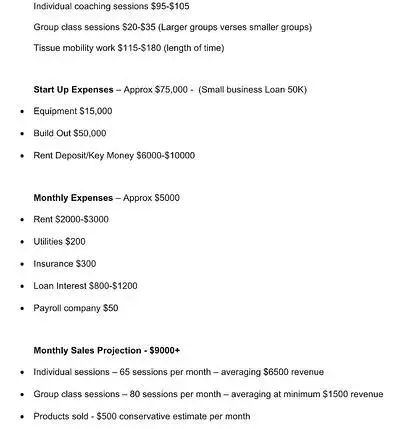 LulaBody business plan example