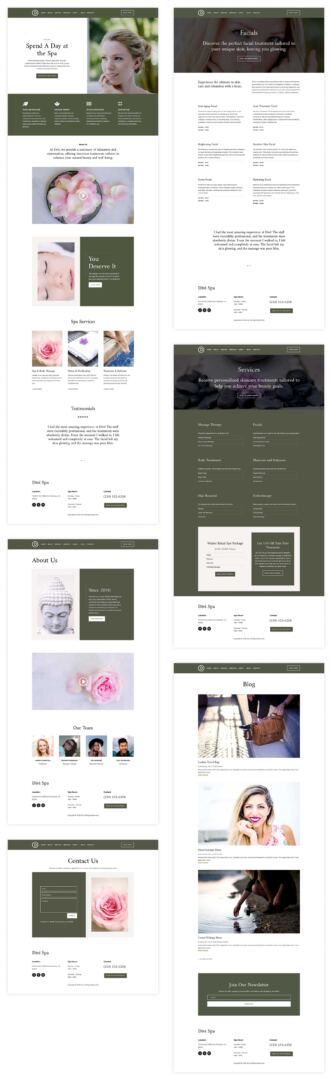 Spa starter site for Divi