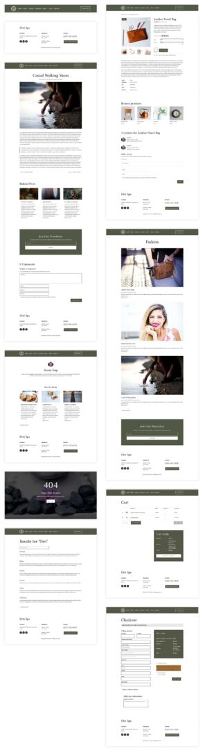 Spa starter site for Divi