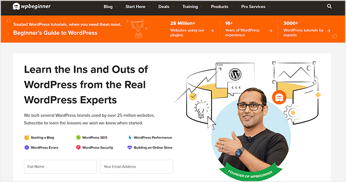WPBeginner home page