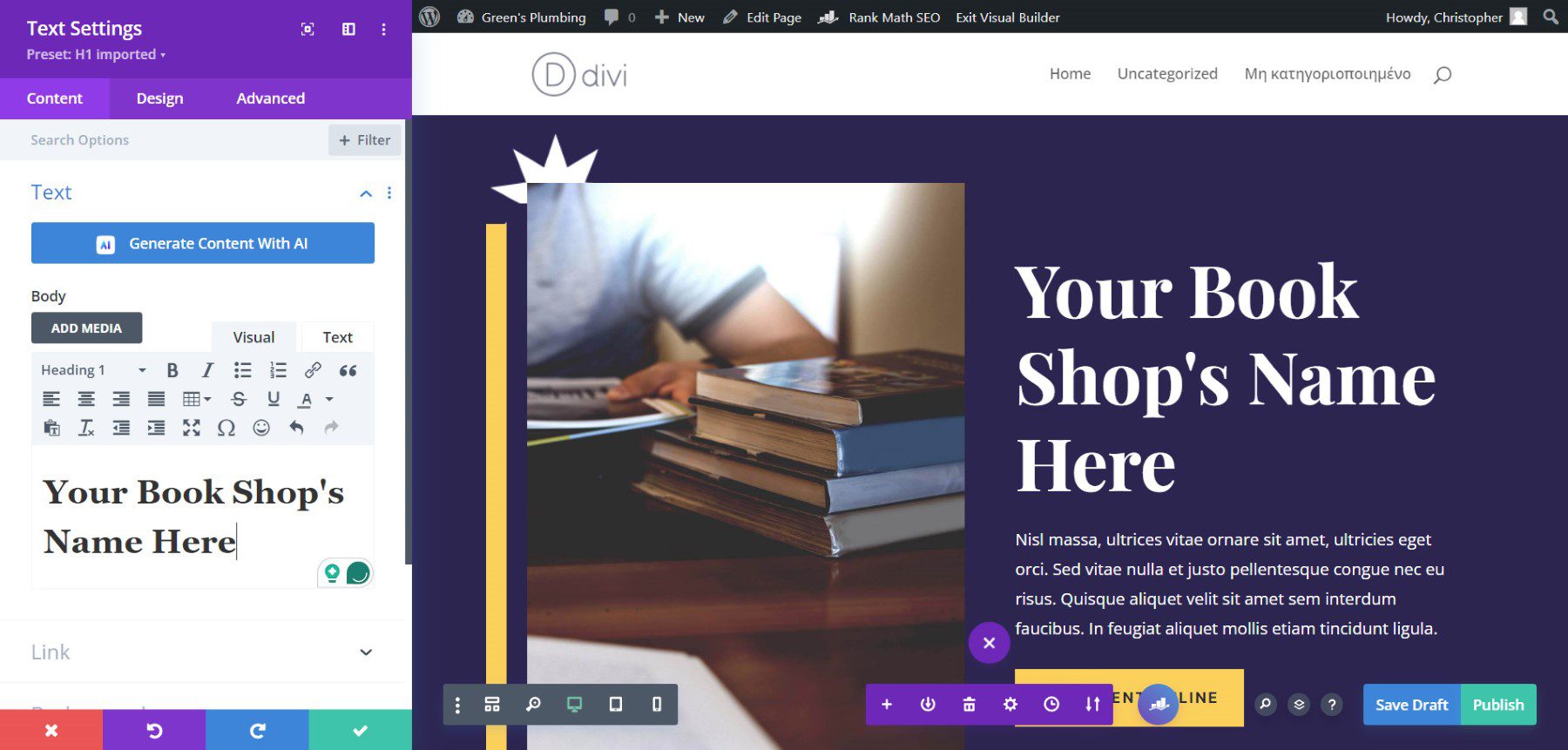 Build New Page with Template Divi - Steps 10