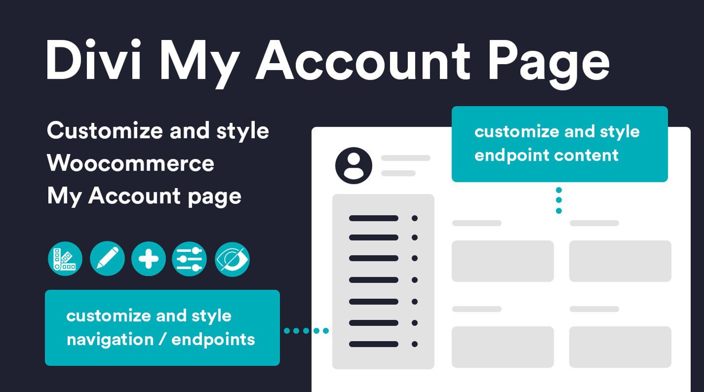 Divi My Account Page Marketplace Extension