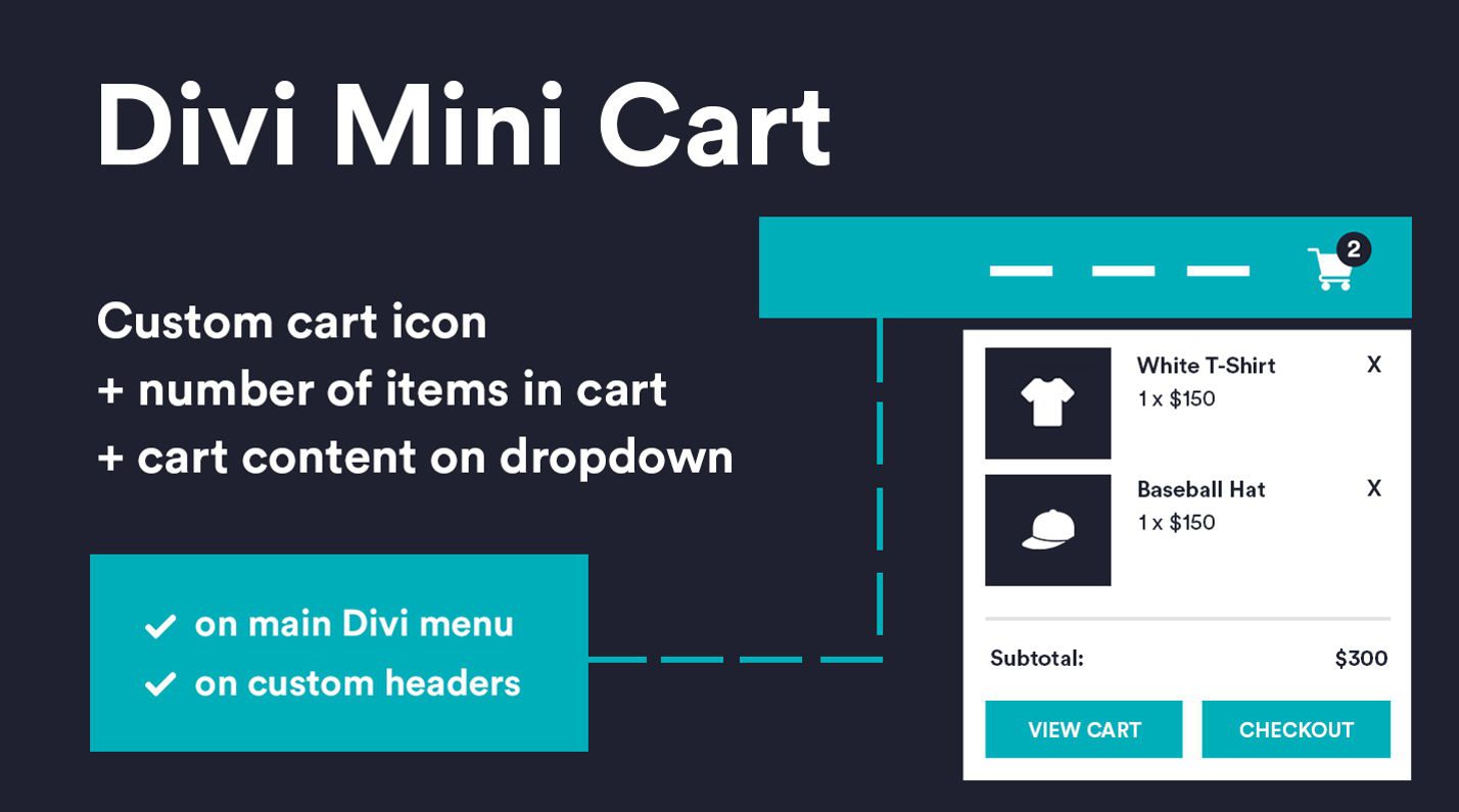 Promotional image for Divi Mini Cart