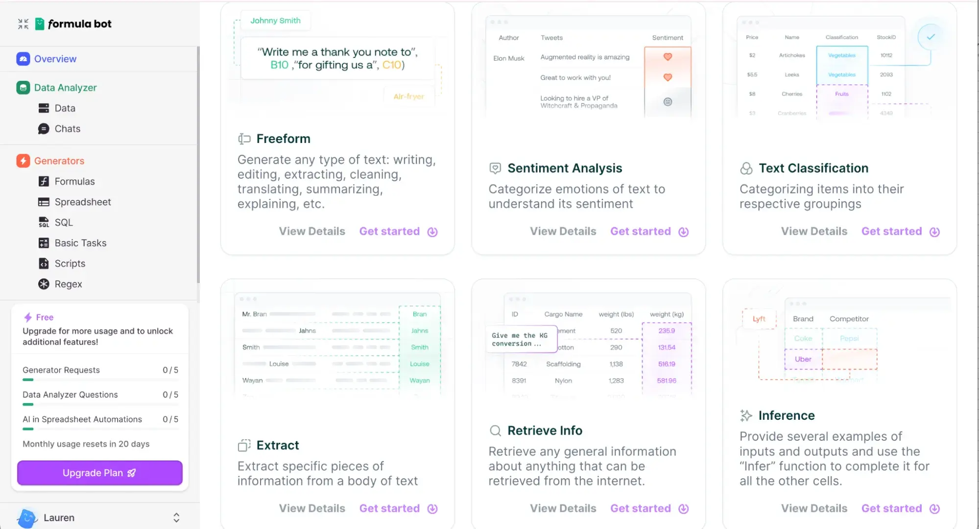 Best AI Tools for Excel, formula bot 