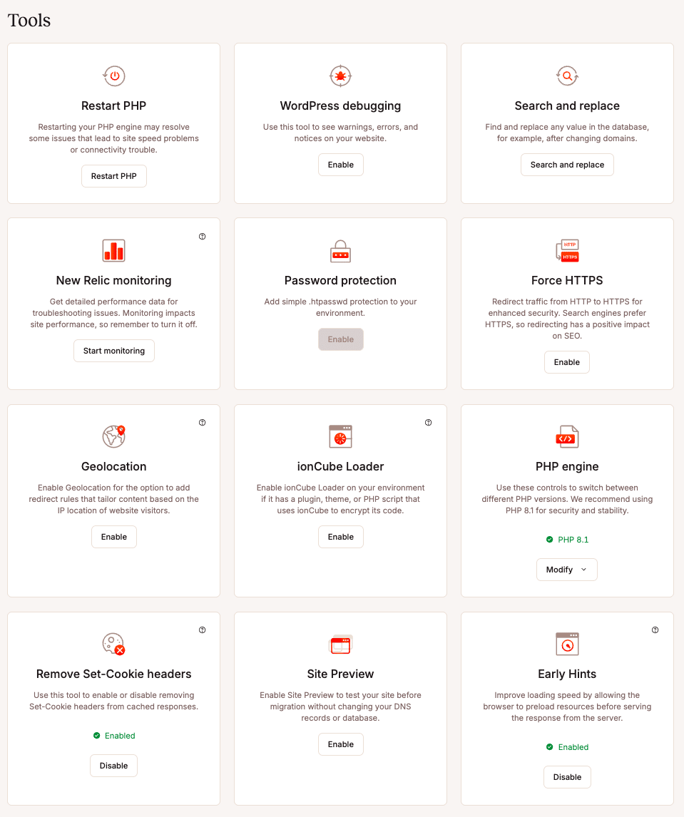 Custom tools in Mykinsta dashboard