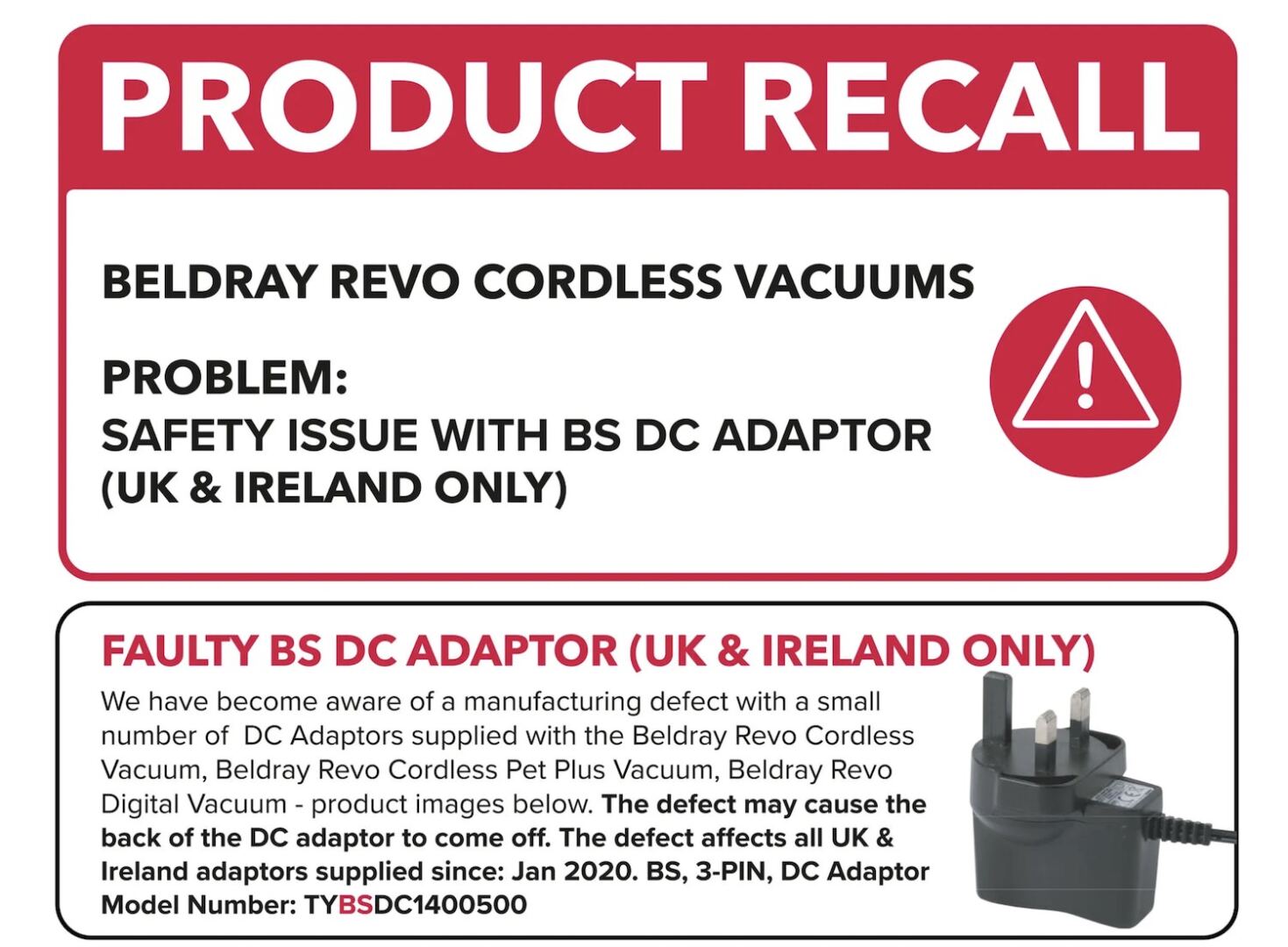 Product recall notice example