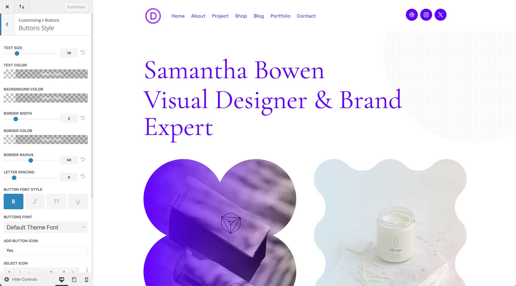 creative director starter site for Divi