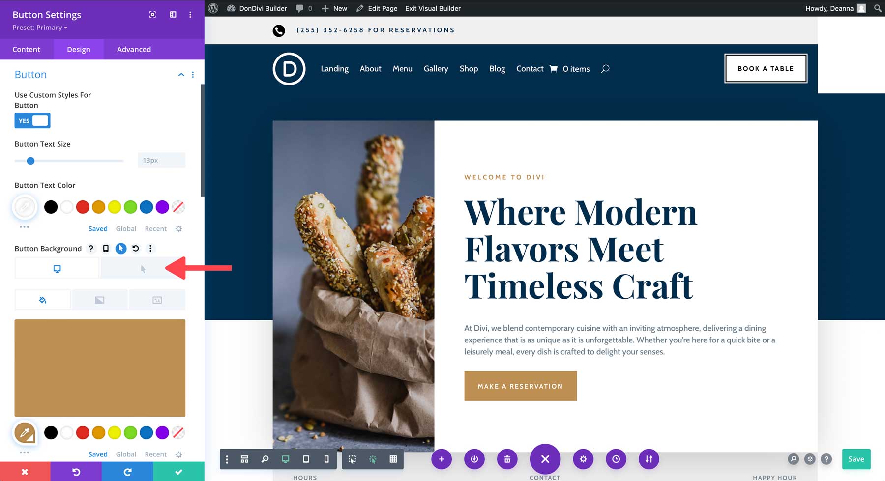 Divi 4 hover effects