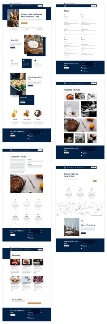 Bistro starter site for Divi