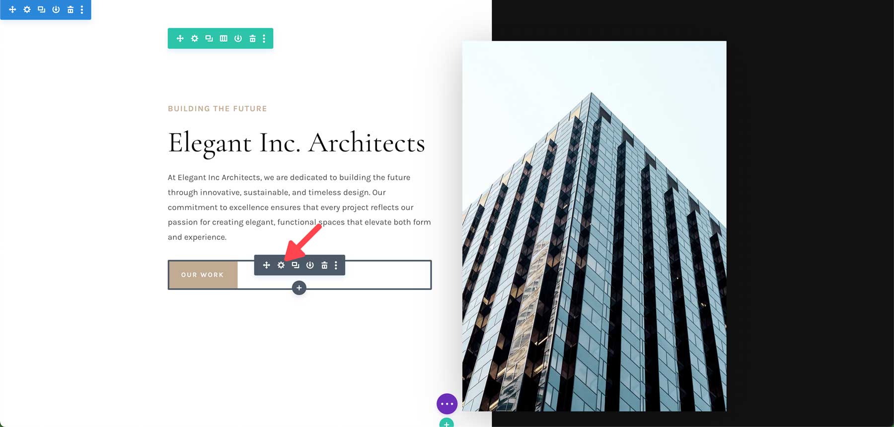 Architect starter site for Divi