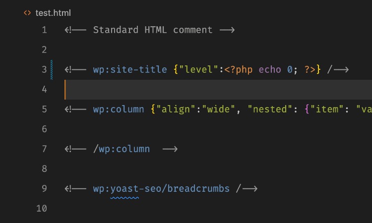 Gutenberg Comment Highlight VSCode extension for better readability