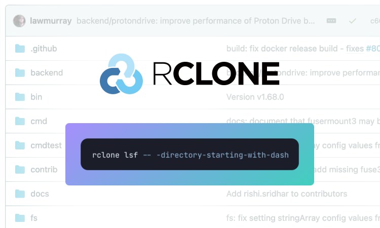 Rclone command-line tool for cloud file management