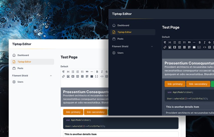 Tiptap Editor Plugin in FilamentPHP