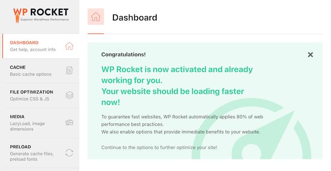 How to set up the WP Rocket caching plugin