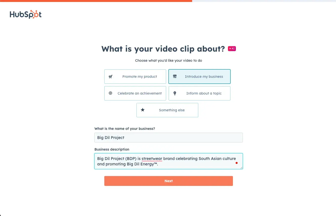 Screenshot showing Clip Creator in HubSpot can be used to create an Instagram video.