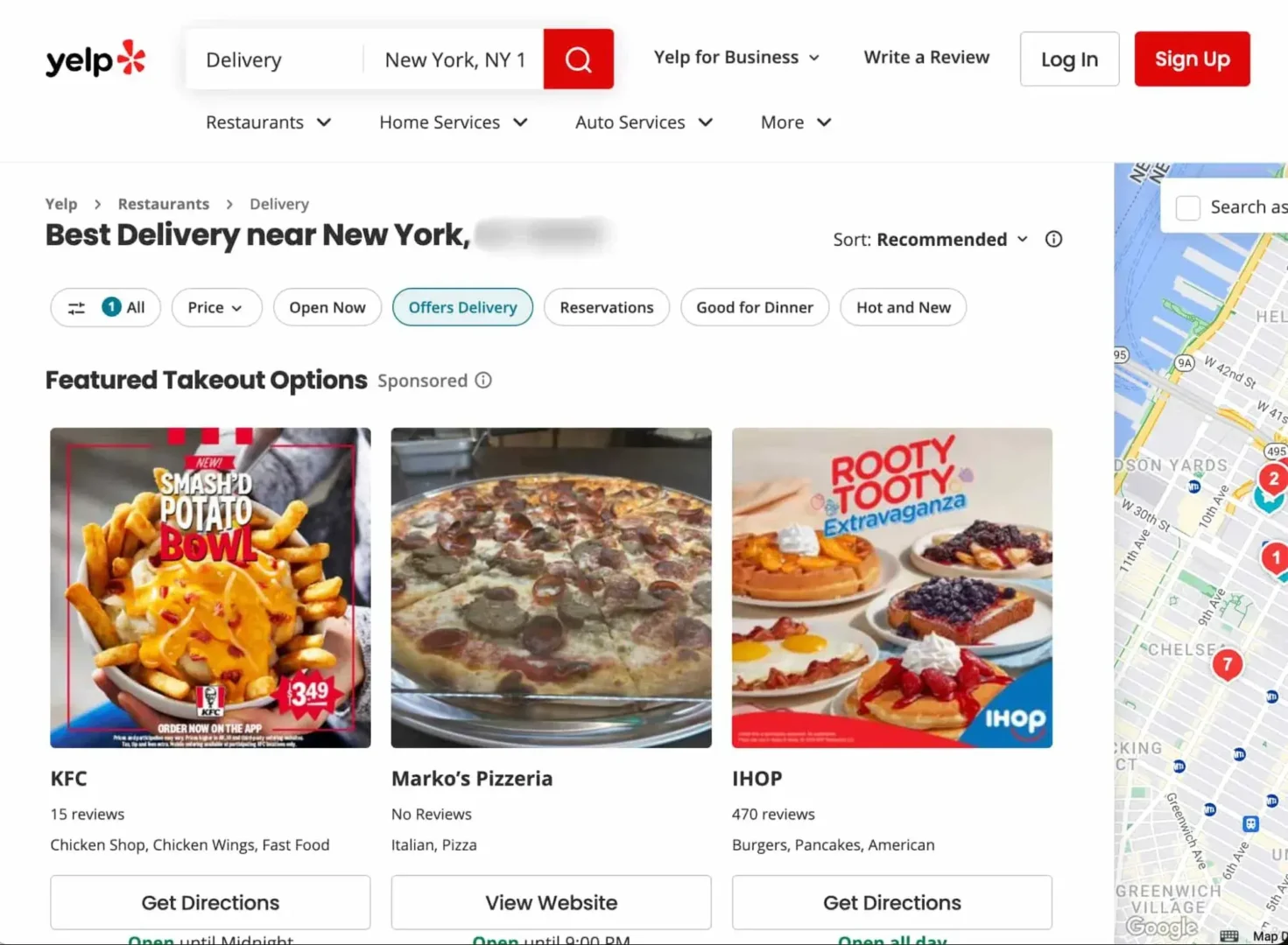 Online business directory: Yelp