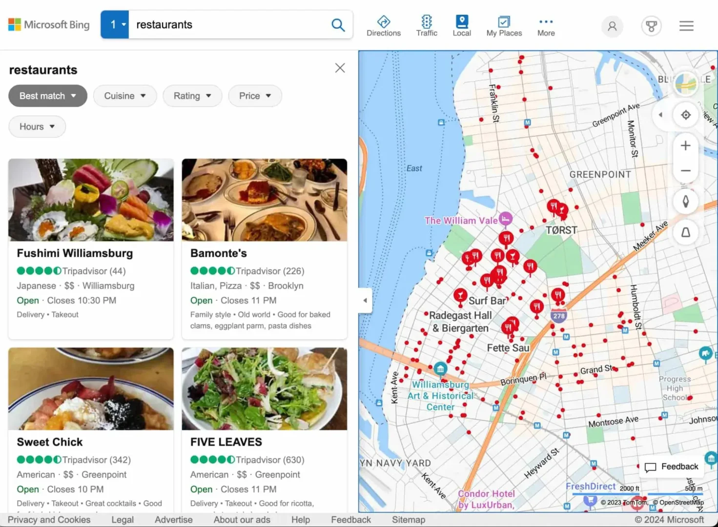 Local online business directory: Bing Places