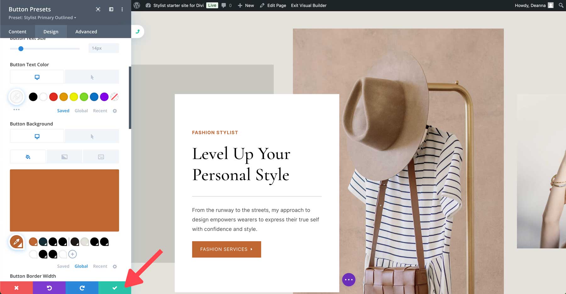 Stylist starter site for Divi