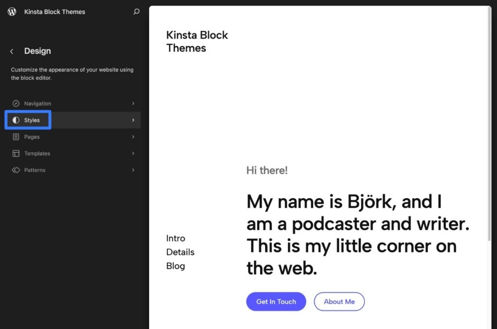 How to manage block theme styles.