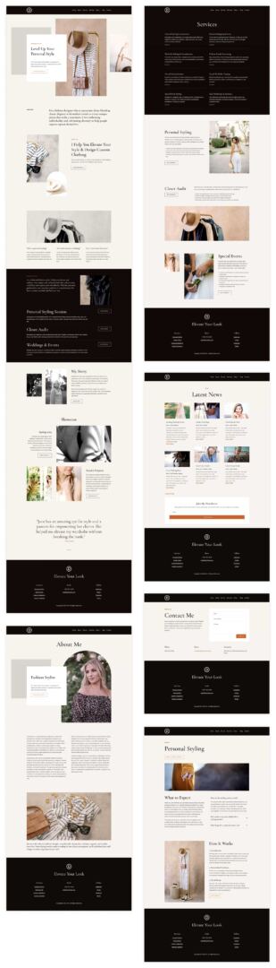 Stylist starter site for Divi 