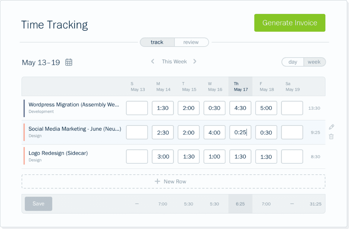 time tracking freshbooks