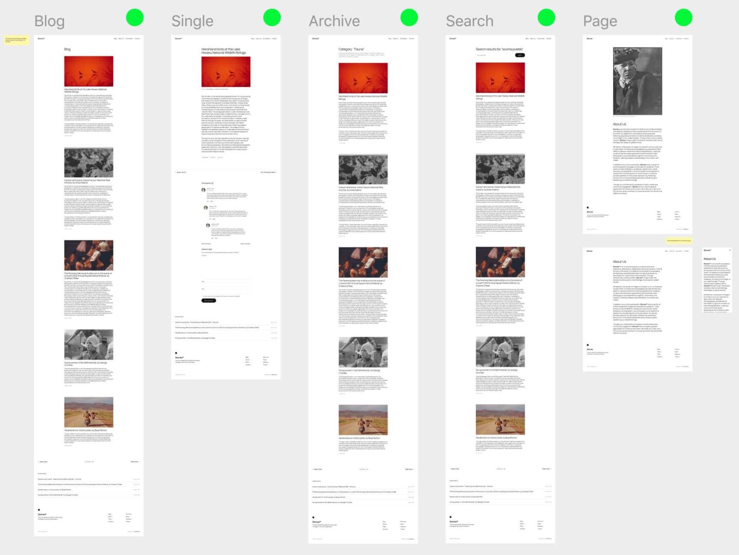 Twenty Twenty-Five personal blog templates from Figma