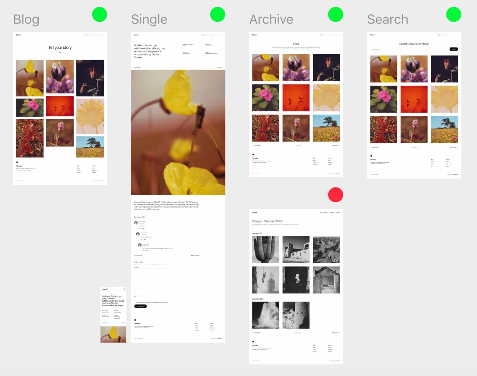 Twenty Twenty-Five photoblog templates from Figma