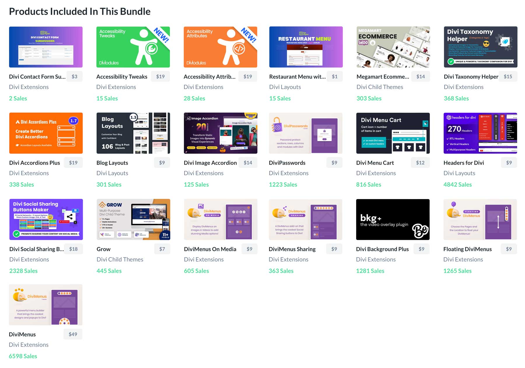 Divi Black Friday value bundle