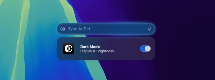 Siri switching macOS to dark mode